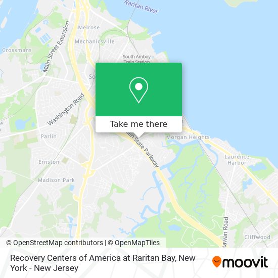 Recovery Centers of America at Raritan Bay map