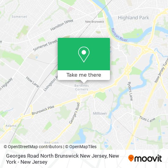 Mapa de Georges Road North Brunswick New Jersey