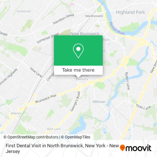 First Dental Visit in North Brunswick map