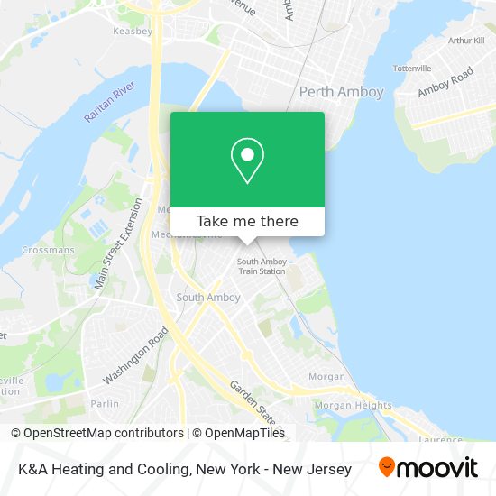 K&A Heating and Cooling map