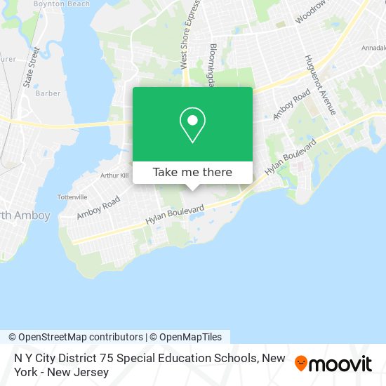 N Y City District 75 Special Education Schools map