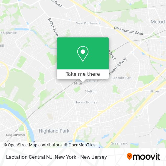 Lactation Central NJ map