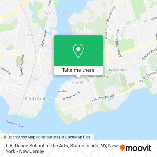 Mapa de L.A. Dance School of the Arts, Staten Island, NY