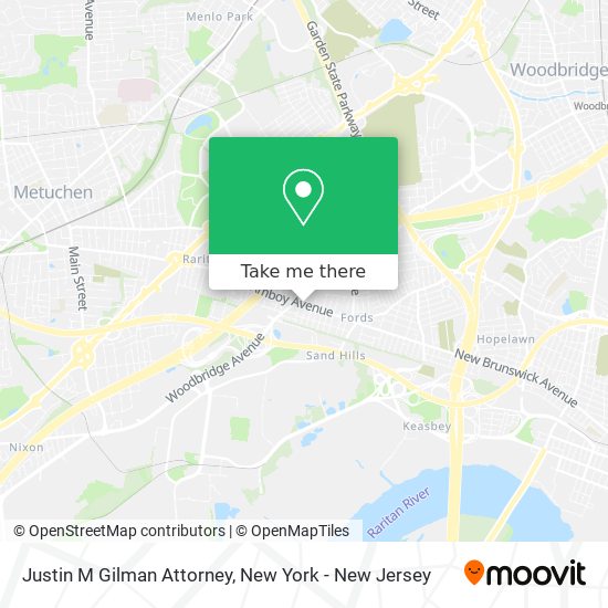 Justin M Gilman Attorney map