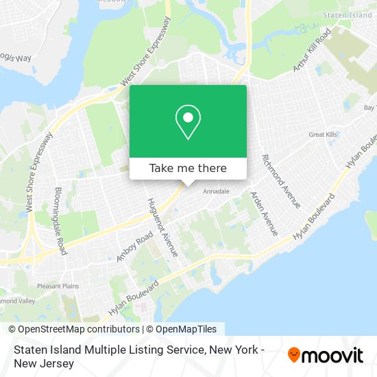 Mapa de Staten Island Multiple Listing Service