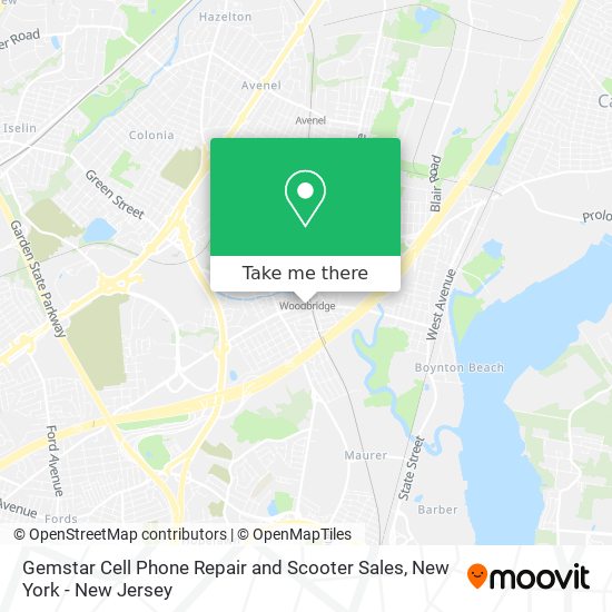 Gemstar Cell Phone Repair and Scooter Sales map