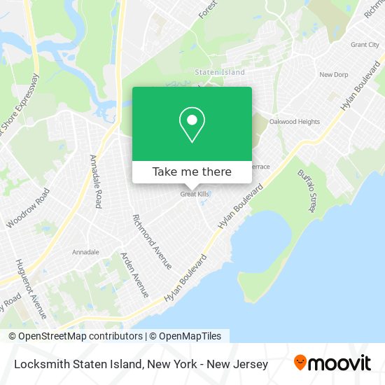 Locksmith Staten Island map