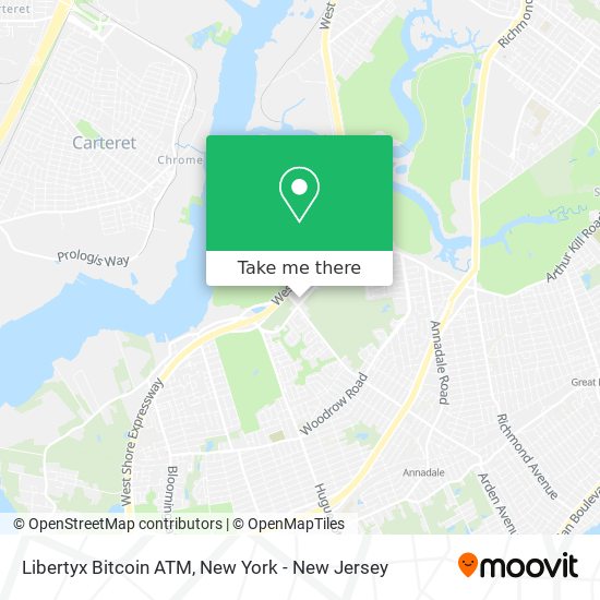 Mapa de Libertyx Bitcoin ATM