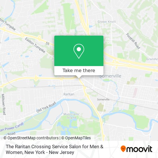 Mapa de The Raritan Crossing Service Salon for Men & Women