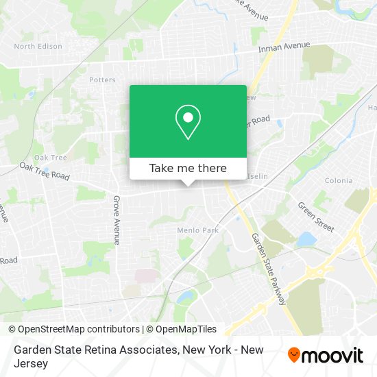 Garden State Retina Associates map