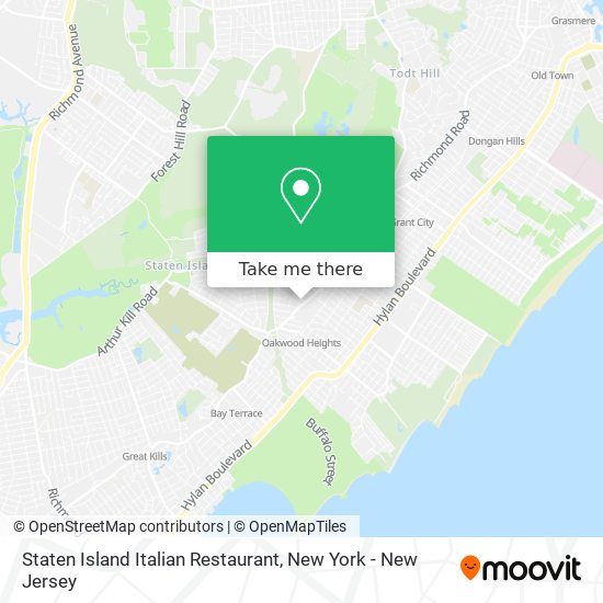 Mapa de Staten Island Italian Restaurant