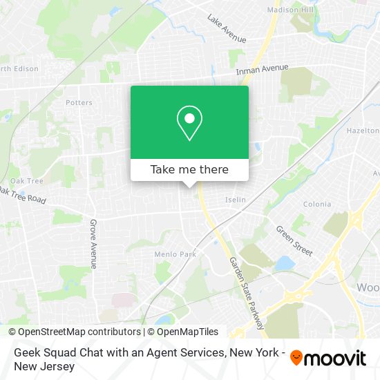Mapa de Geek Squad Chat with an Agent Services
