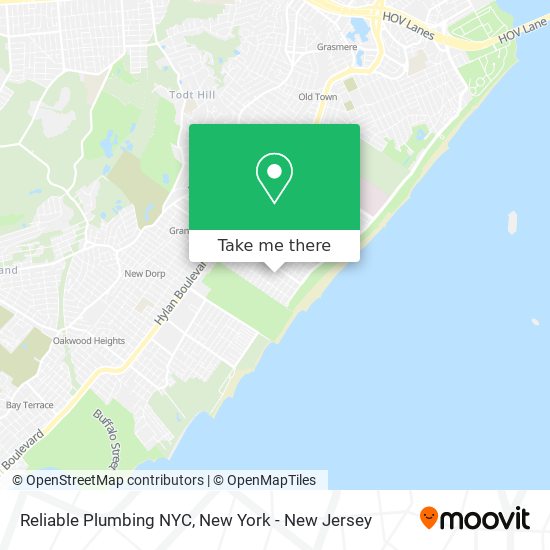 Reliable Plumbing NYC map