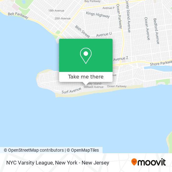 Mapa de NYC Varsity League