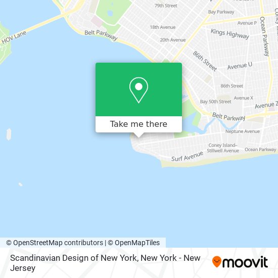 Scandinavian Design of New York map