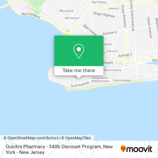 Mapa de Quickrx Pharmacy - 340b Discount Program