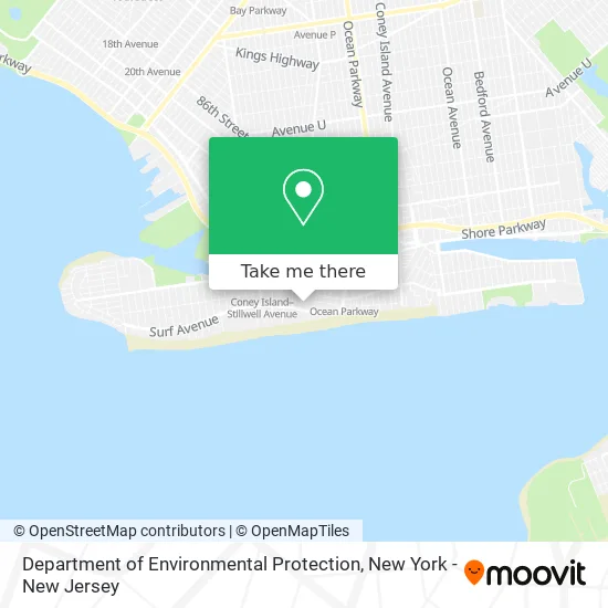 Department of Environmental Protection map