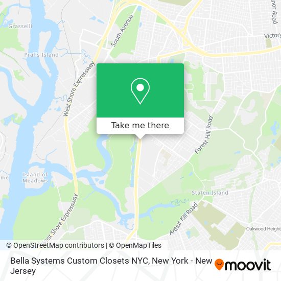 Mapa de Bella Systems Custom Closets NYC