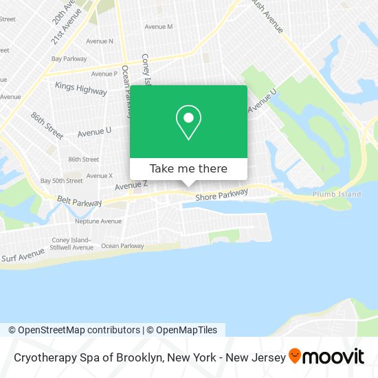 Cryotherapy Spa of Brooklyn map