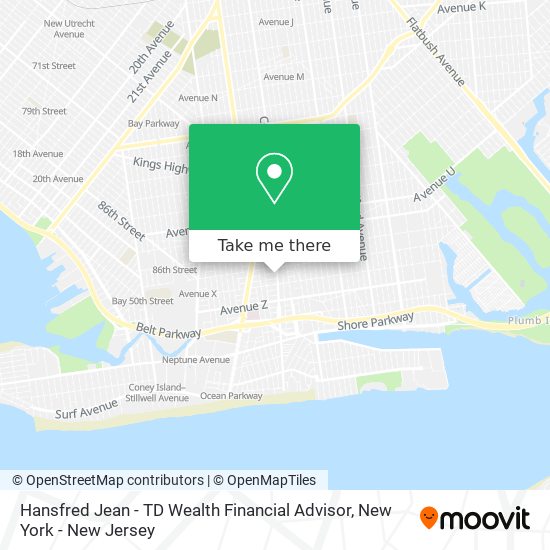 Mapa de Hansfred Jean - TD Wealth Financial Advisor