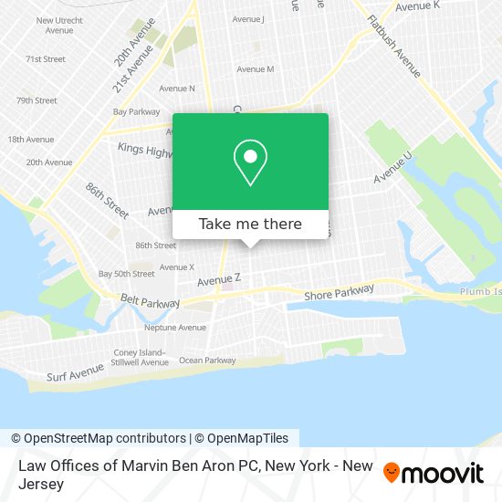 Law Offices of Marvin Ben Aron PC map