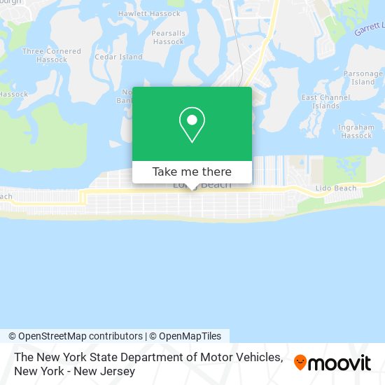 The New York State Department of Motor Vehicles map