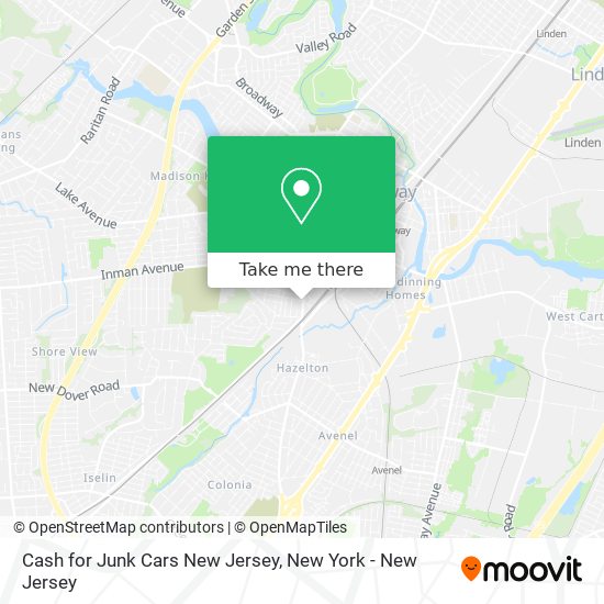 Cash for Junk Cars New Jersey map