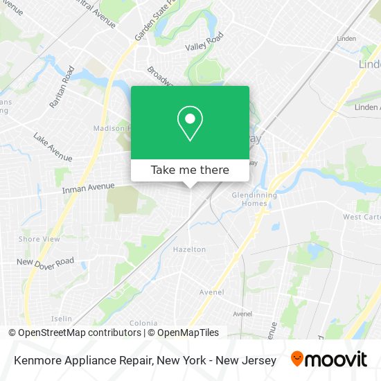 Mapa de Kenmore Appliance Repair