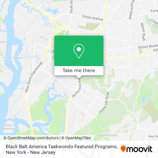 Black Belt America Taekwondo Featured Programs map