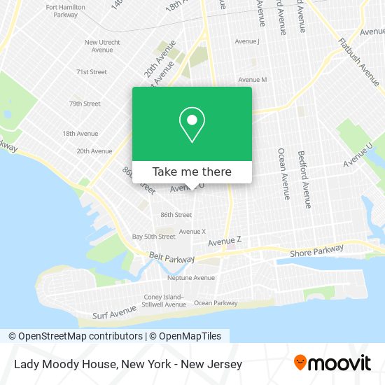 Lady Moody House map