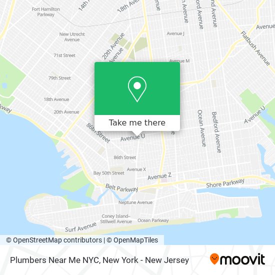 Plumbers Near Me NYC map