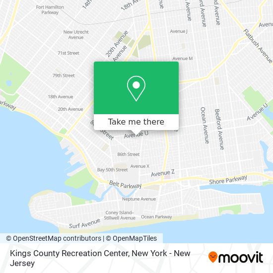 Kings County Recreation Center map