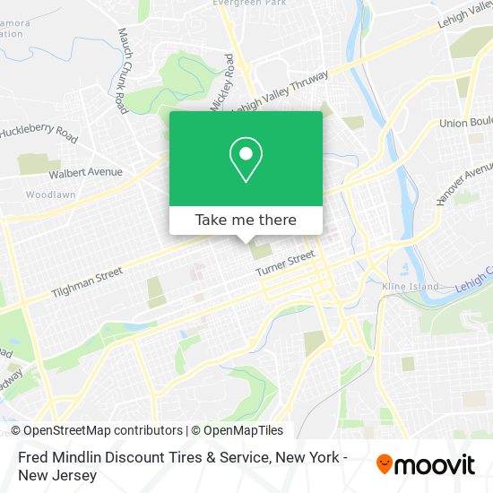 Mapa de Fred Mindlin Discount Tires & Service