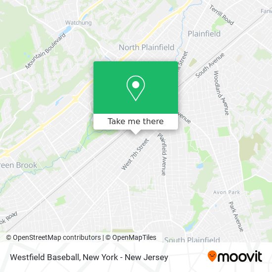 Mapa de Westfield Baseball