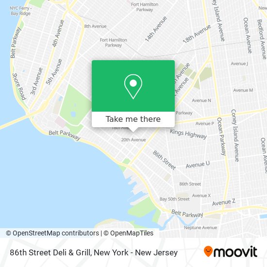 86th Street Deli & Grill map