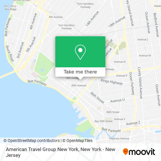 American Travel Group New York map