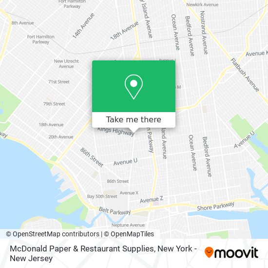 Mapa de McDonald Paper & Restaurant Supplies