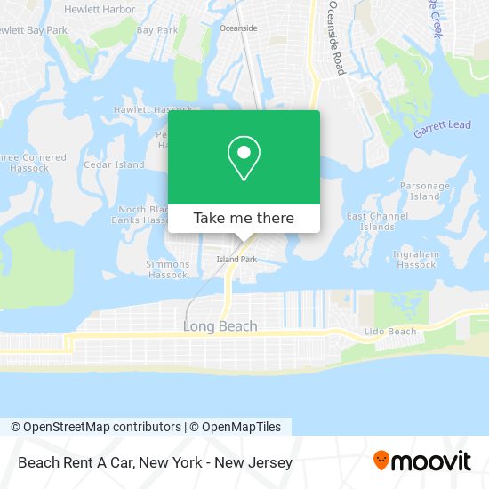 Beach Rent A Car map