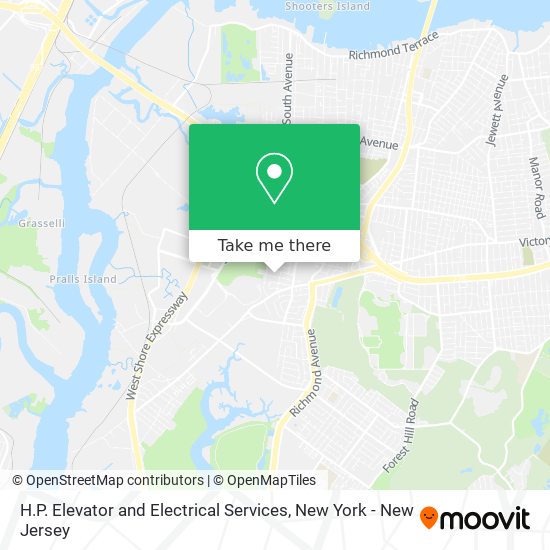 H.P. Elevator and Electrical Services map