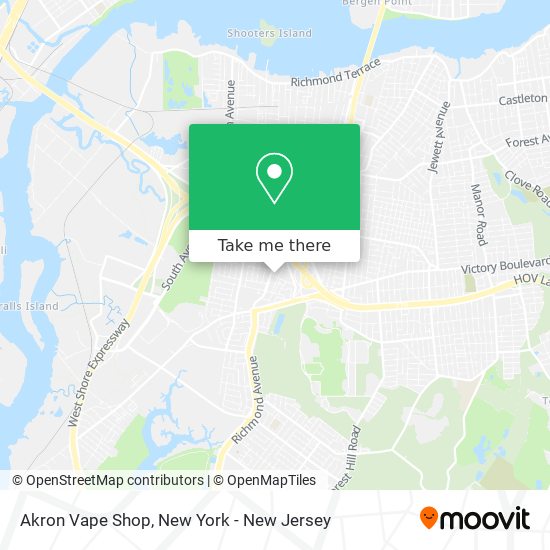 Mapa de Akron Vape Shop