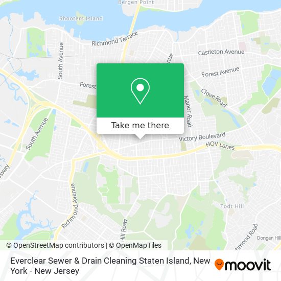 Mapa de Everclear Sewer & Drain Cleaning Staten Island