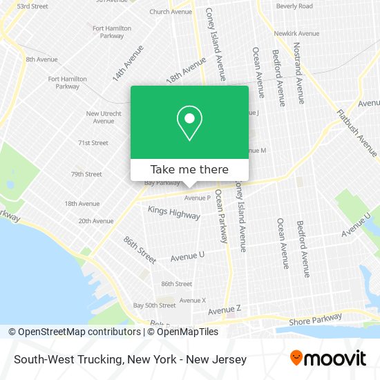 South-West Trucking map