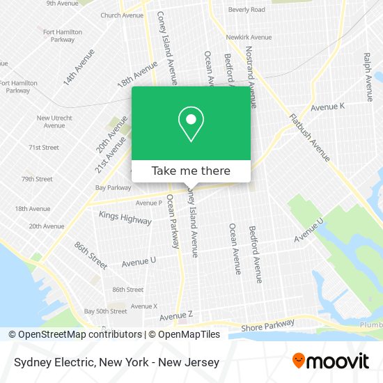 Mapa de Sydney Electric