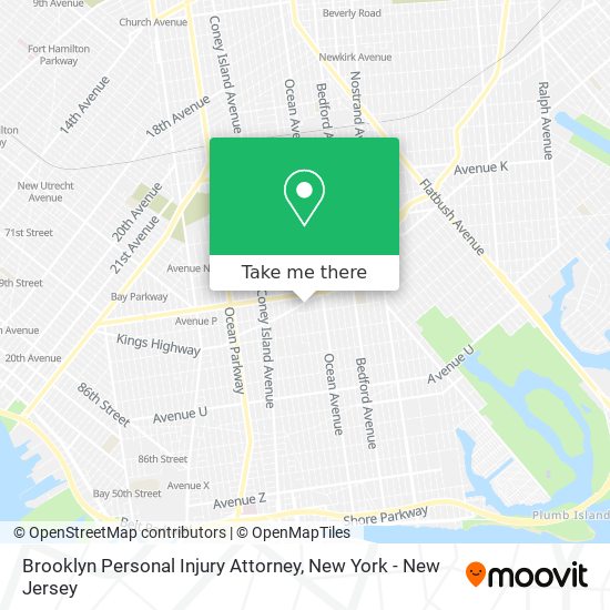 Mapa de Brooklyn Personal Injury Attorney