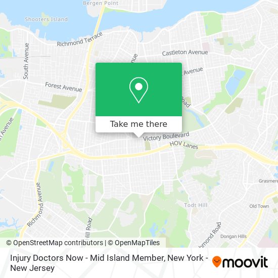 Injury Doctors Now - Mid Island Member map