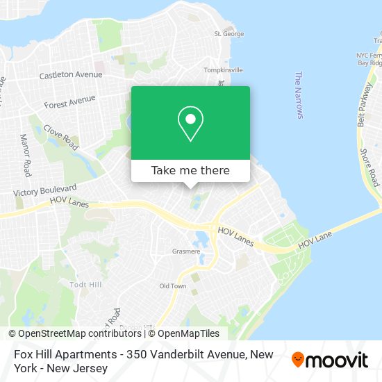 Mapa de Fox Hill Apartments - 350 Vanderbilt Avenue