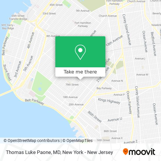 Mapa de Thomas Luke Paone, MD
