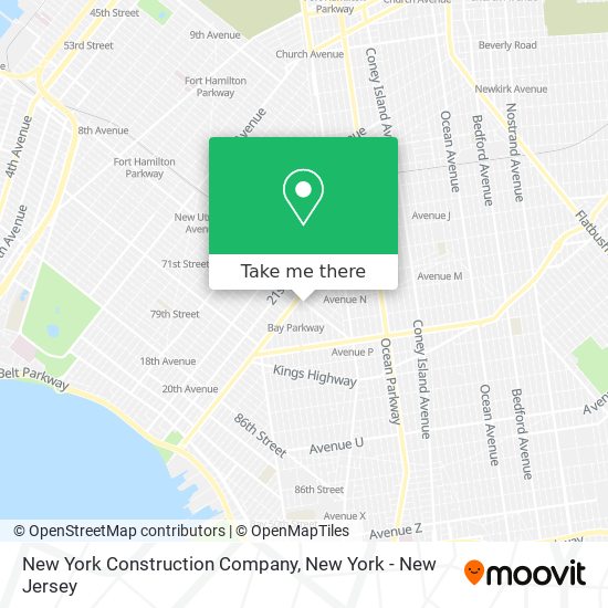 New York Construction Company map