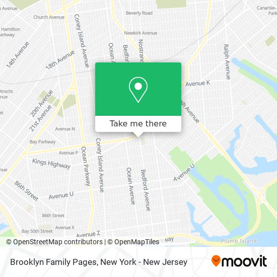 Brooklyn Family Pages map