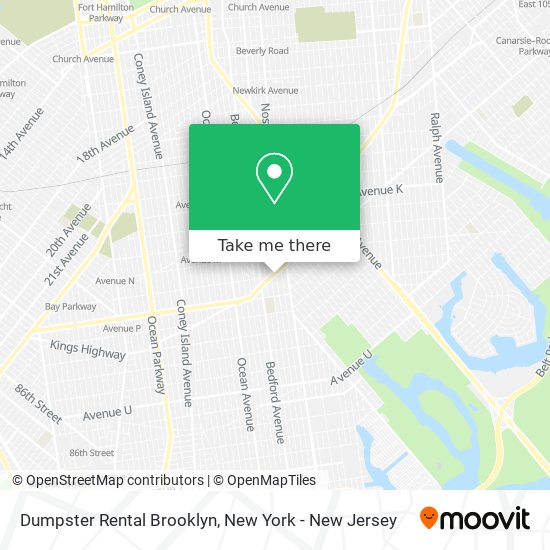 Mapa de Dumpster Rental Brooklyn